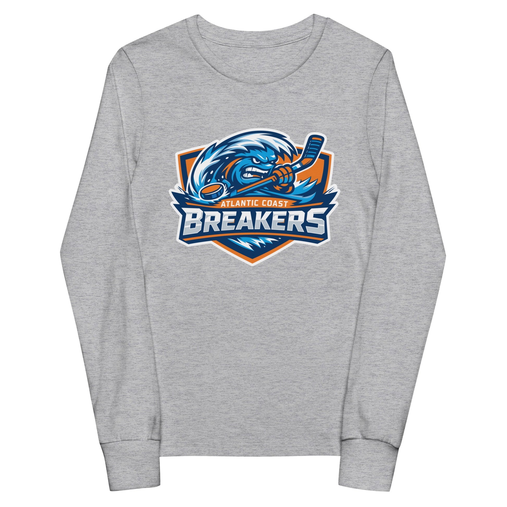 Performance | Youth Long Sleeve T-Shirt | Atlantic Coast Breakers Hockey | Mascot Shield Logo