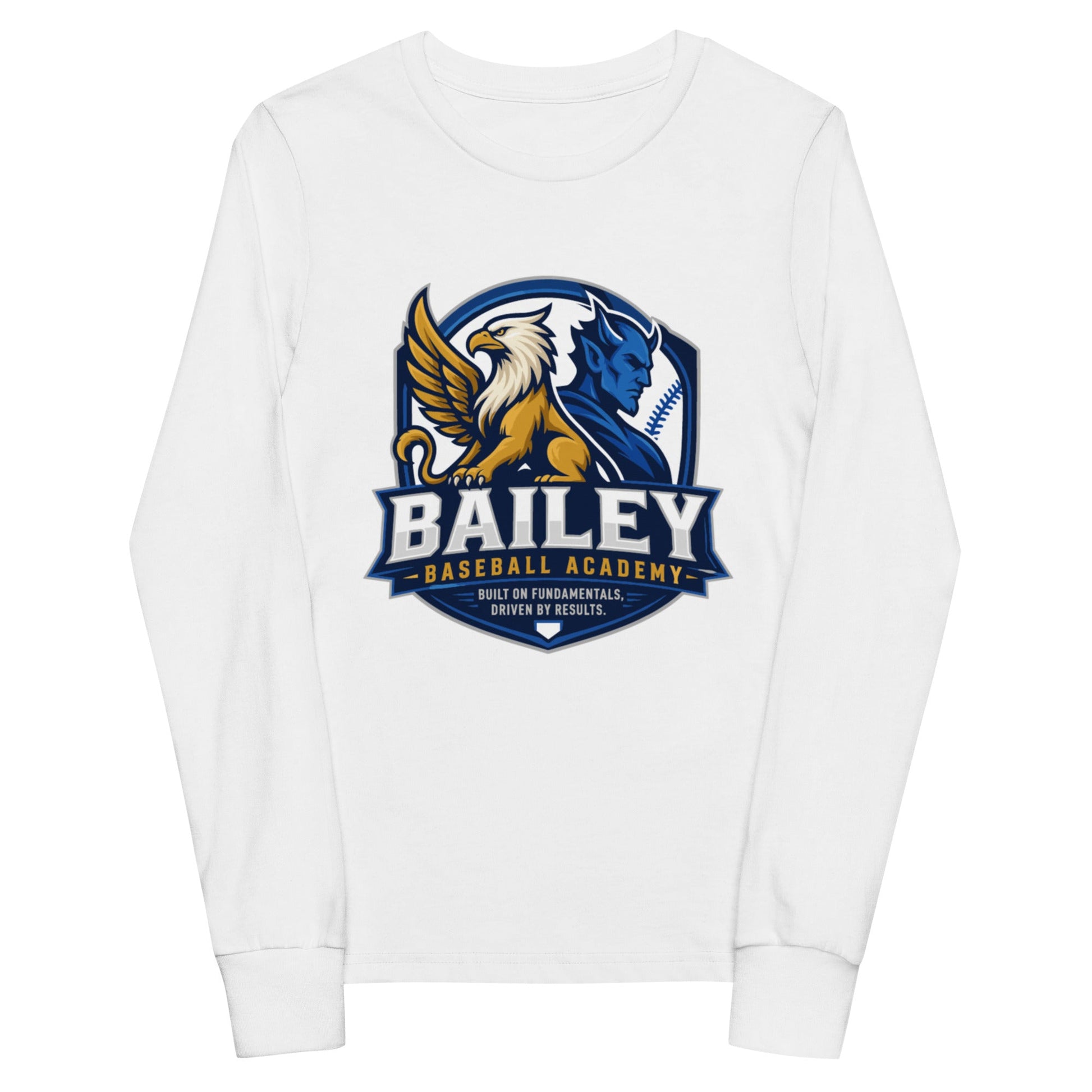 Performance | Youth Long Sleeve T-Shirt | Bailey Baseball Academy | Shield Logo