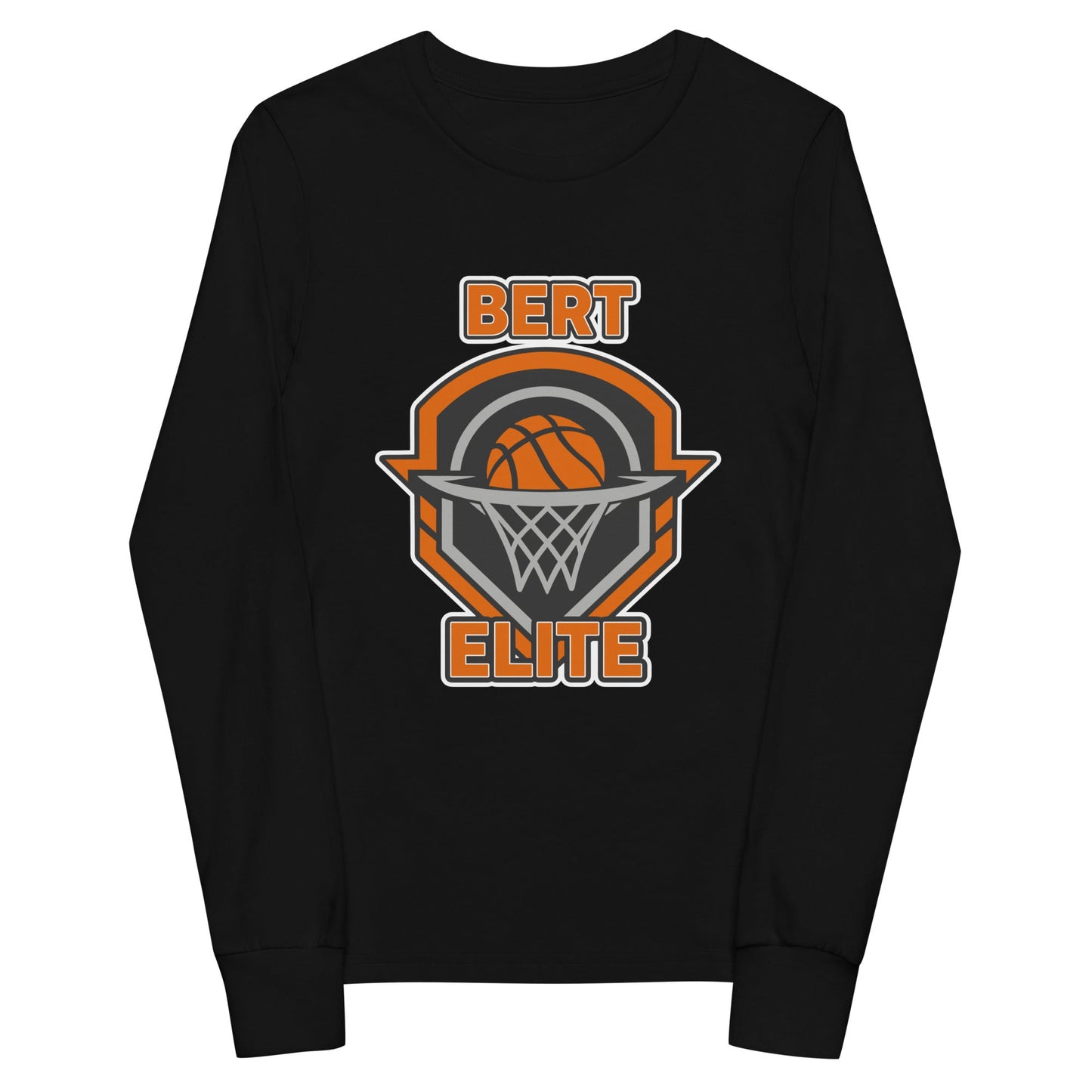 Performance | Youth Long Sleeve T-Shirt | Bert Elite AAU | Hoop Badge Logo