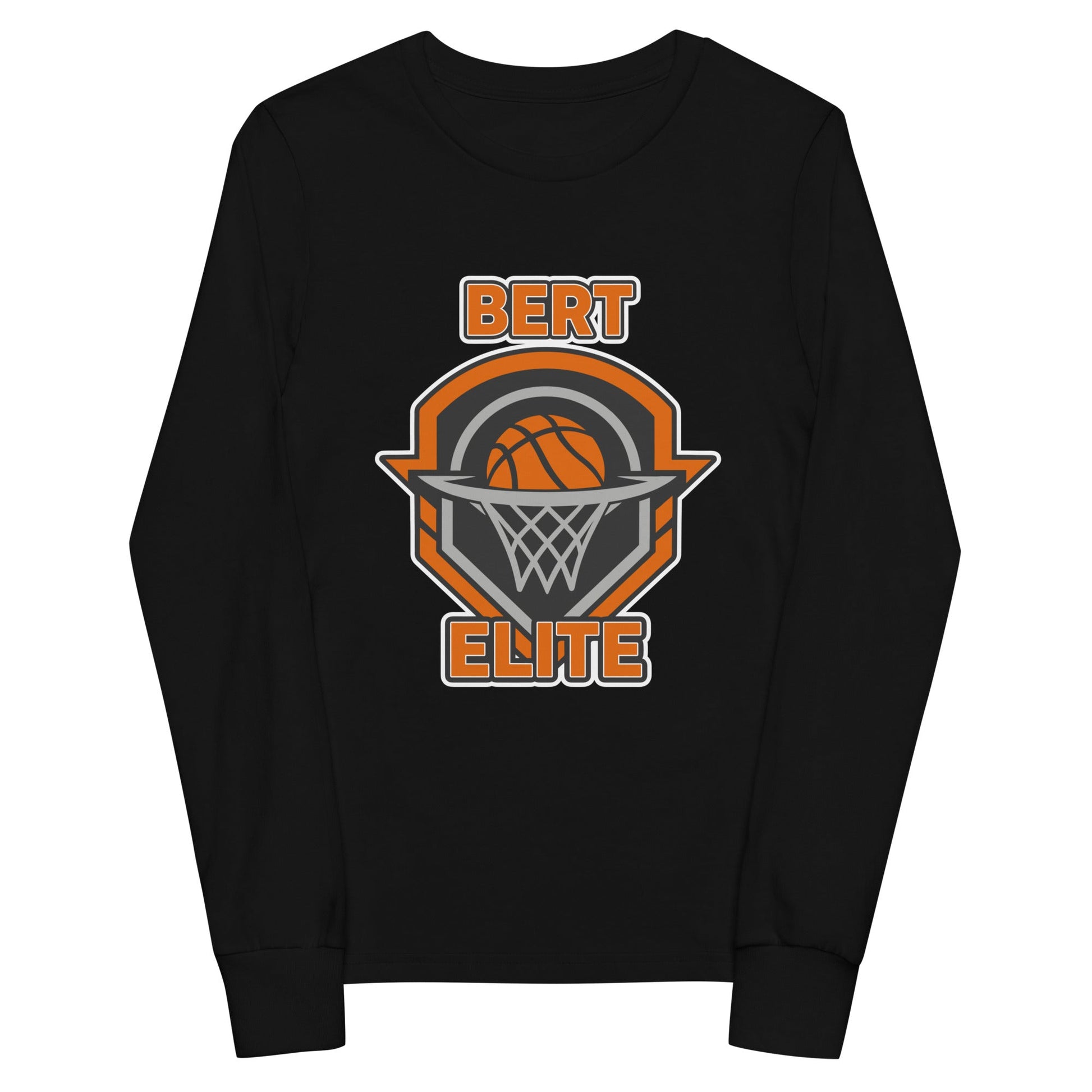 Performance | Youth Long Sleeve T-Shirt | Bert Elite AAU | Hoop Badge Logo