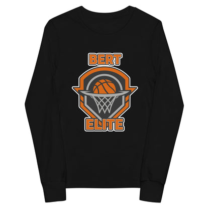 Performance | Youth Long Sleeve T-Shirt | Bert Elite AAU | Hoop Badge Logo