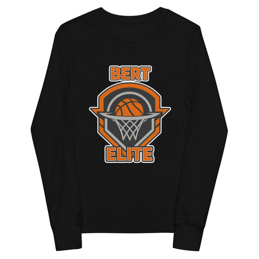Performance | Youth Long Sleeve T-Shirt | Bert Elite AAU | Hoop Badge Logo