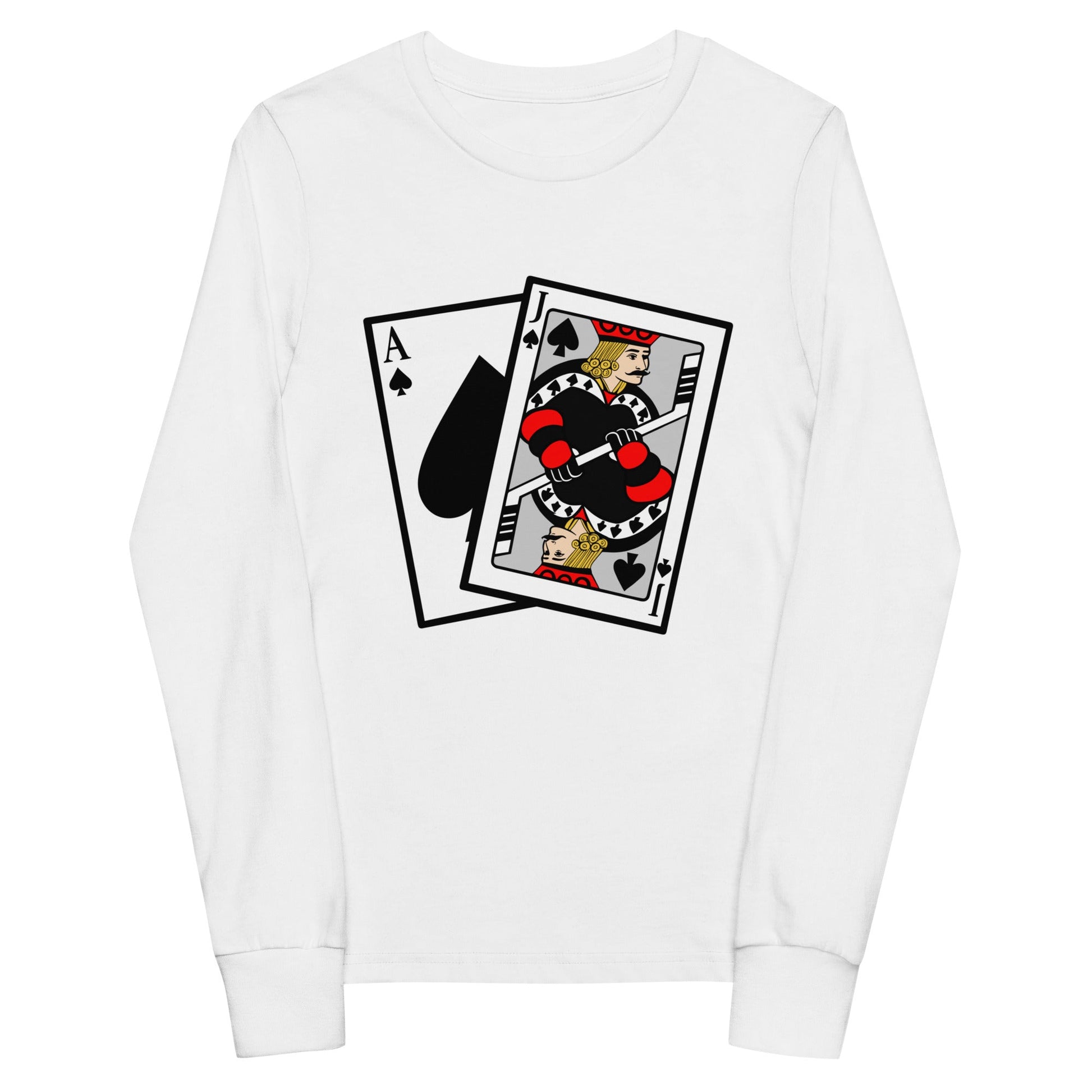 Performance | Youth Long Sleeve T-Shirt | Blackjack’s Roller Hockey | Royal Spade Crest Logo
