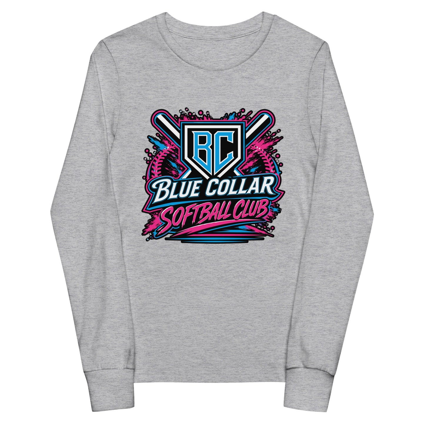 Performance | Youth Long Sleeve T-Shirt | Blue Collar Softball 2034 | Athletics Logo