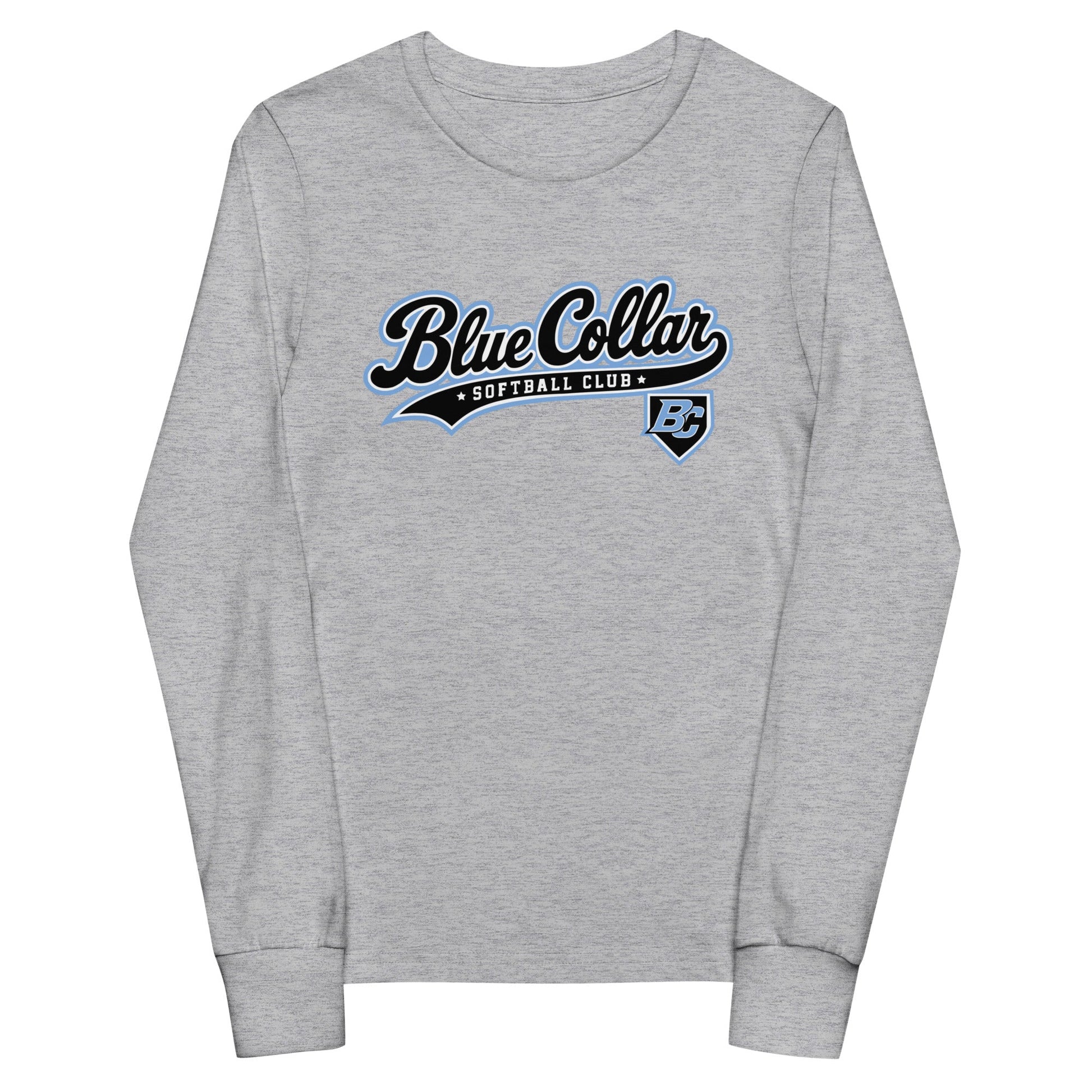 Performance | Youth Long Sleeve T-Shirt | Blue Collar Softball 2034 | Foundry Logo
