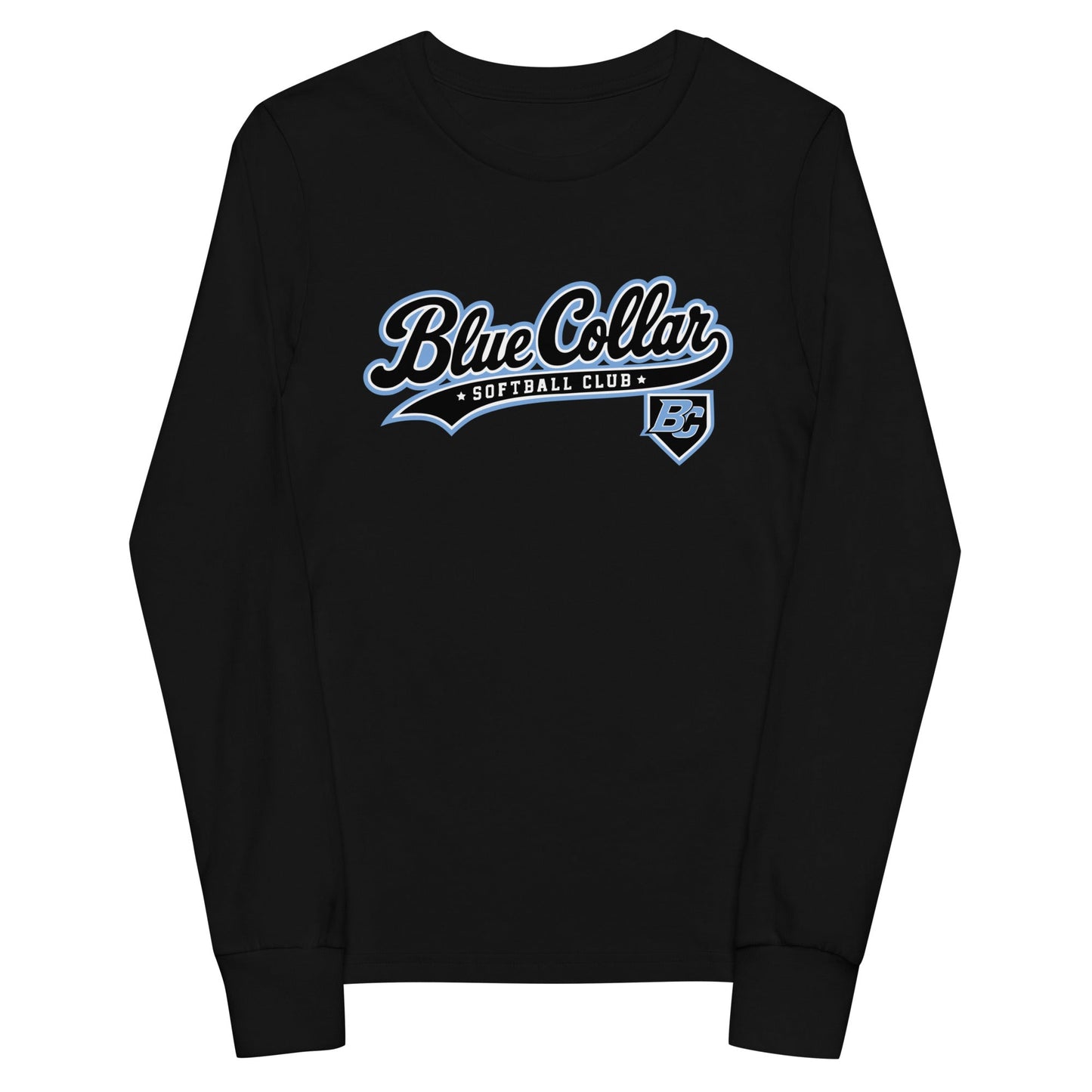Performance | Youth Long Sleeve T-Shirt | Blue Collar Softball 2034 | Foundry Logo