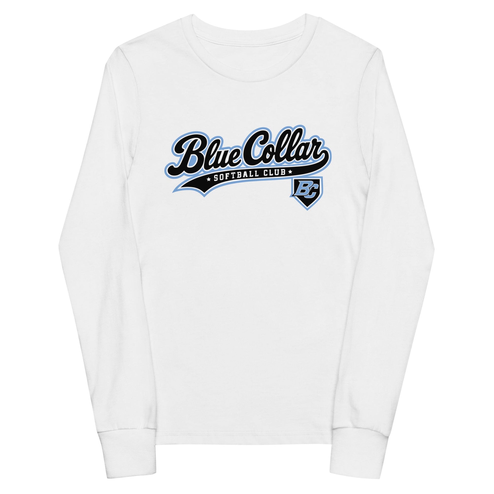 Performance | Youth Long Sleeve T-Shirt | Blue Collar Softball 2034 | Foundry Logo