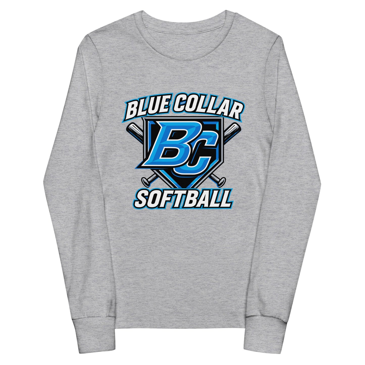 Performance | Youth Long Sleeve T-Shirt | Blue Collar Softball 2034 | Shield Logo