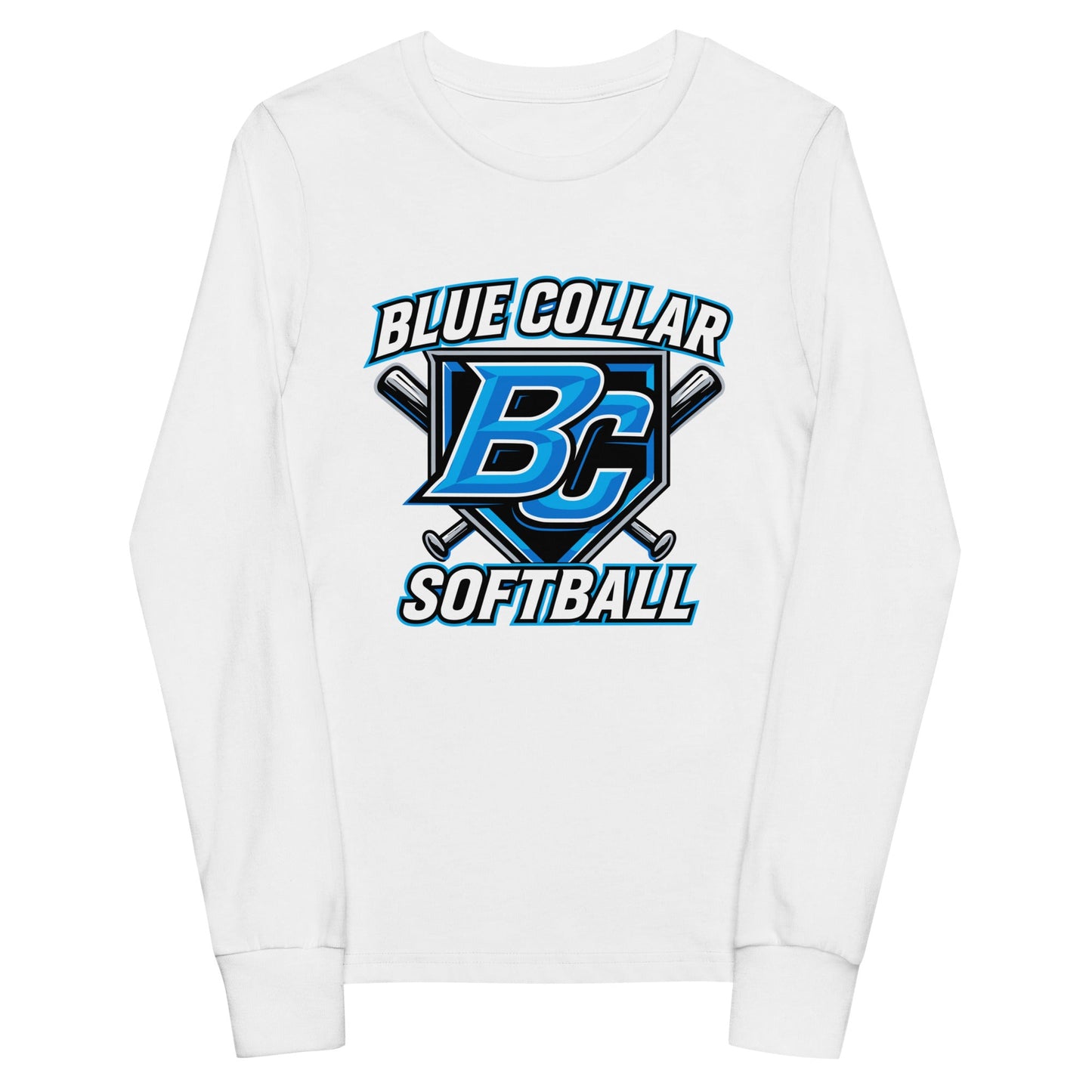 Performance | Youth Long Sleeve T-Shirt | Blue Collar Softball 2034 | Shield Logo