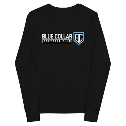 Performance | Youth Long Sleeve T-Shirt | Blue Collar Softball 2034 | Vanguard Logo