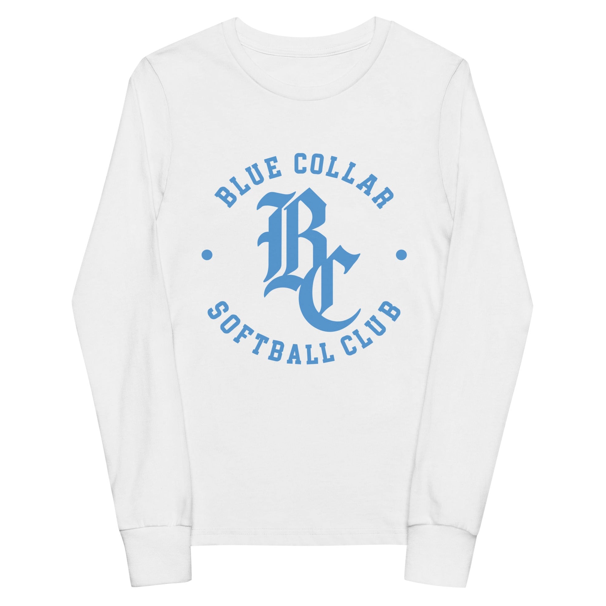 Performance | Youth Long Sleeve T-Shirt | Blue Collar Softball 2034 | Varsity Logo
