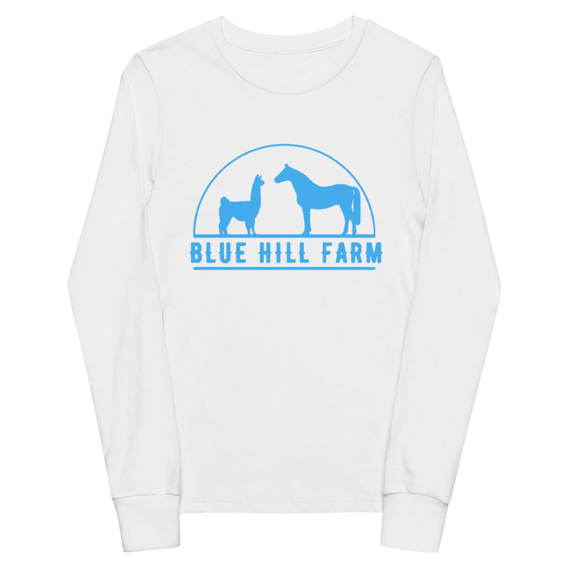 Performance | Youth Long Sleeve T-Shirt | Blue Hill Farm | Emblem Logo