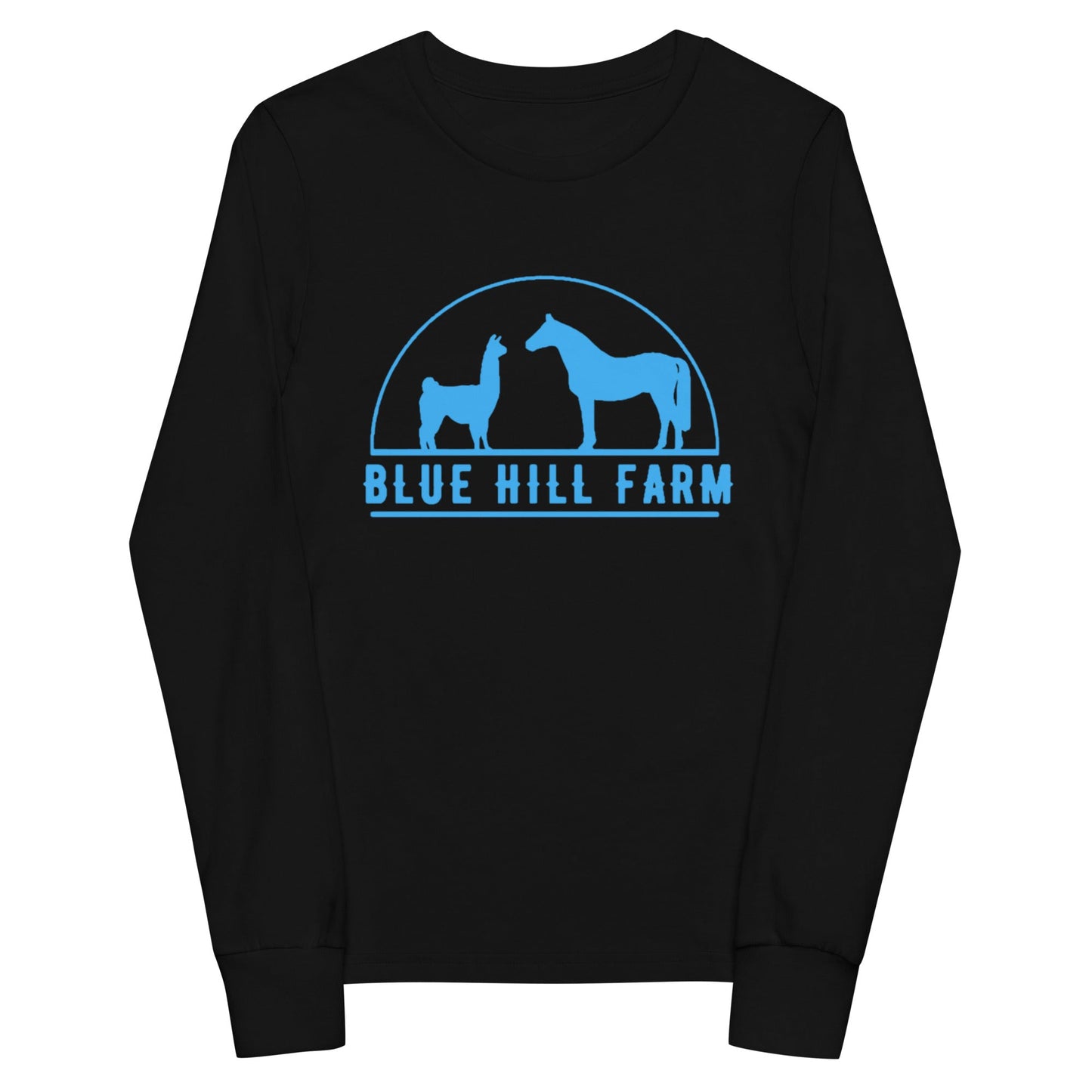 Performance | Youth Long Sleeve T-Shirt | Blue Hill Farm | Emblem Logo