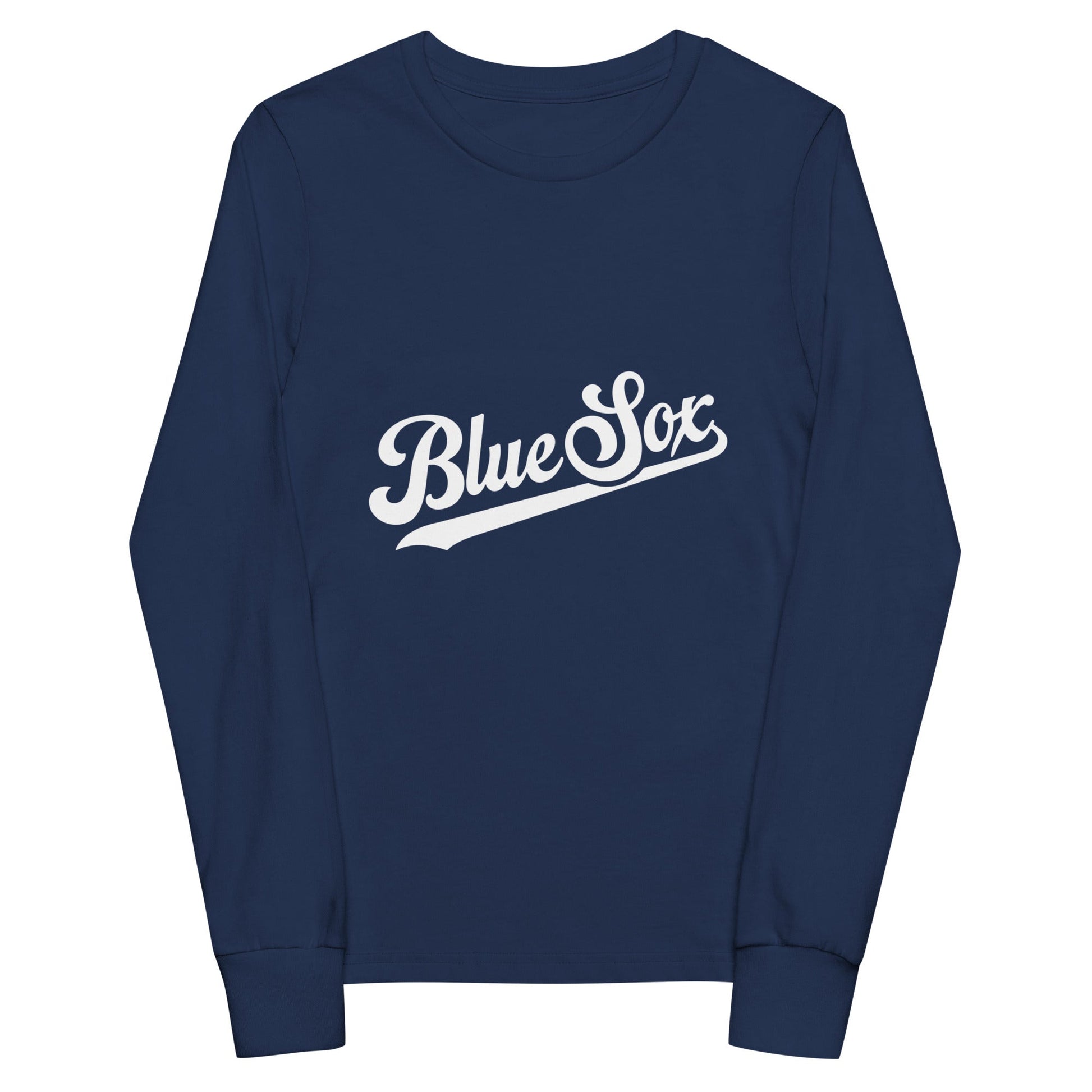 Performance | Youth Long Sleeve T-Shirt | Blue Sox | Script Logo
