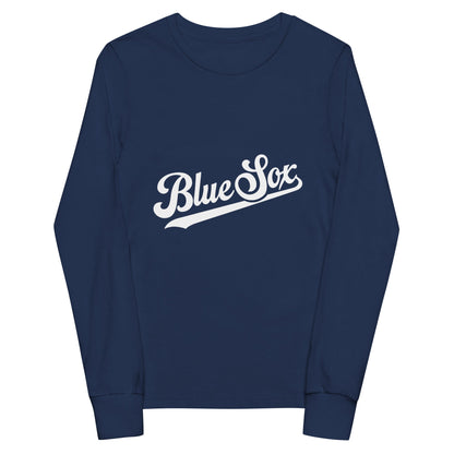 Performance | Youth Long Sleeve T-Shirt | Blue Sox | Script Logo