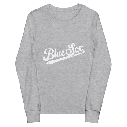 Performance | Youth Long Sleeve T-Shirt | Blue Sox | Script Logo