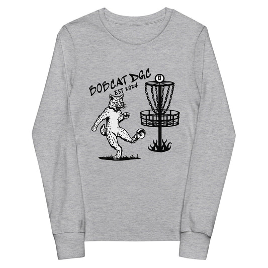 Performance | Youth Long Sleeve T-Shirt | Bobcat DGC | Predator Disc Golf Logo