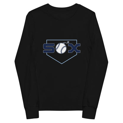 Performance | Youth Long Sleeve T-Shirt | BombSox Baseball | Crest Logo