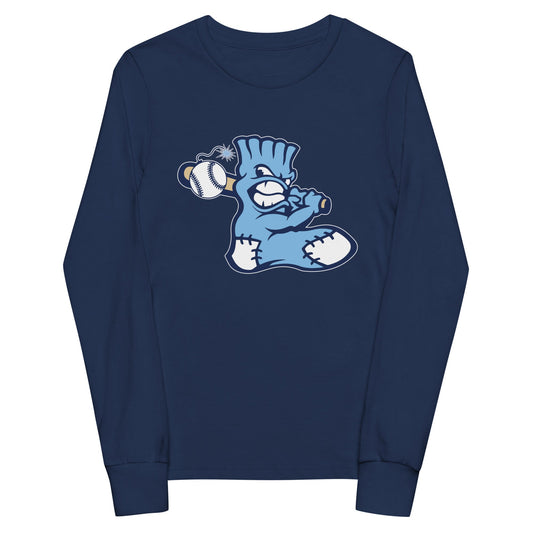 Performance | Youth Long Sleeve T-Shirt | BombSox Baseball | Mascot Logo