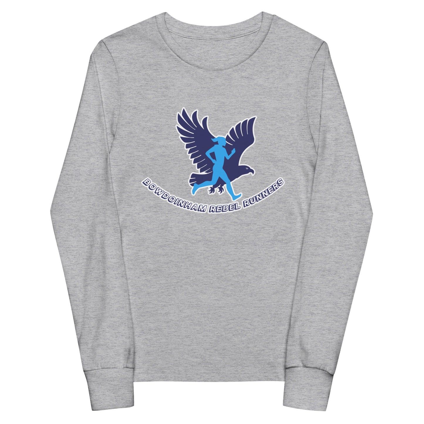 Performance | Youth Long Sleeve T-Shirt | Bowdoinham Rebel Runners | Emblem Logo