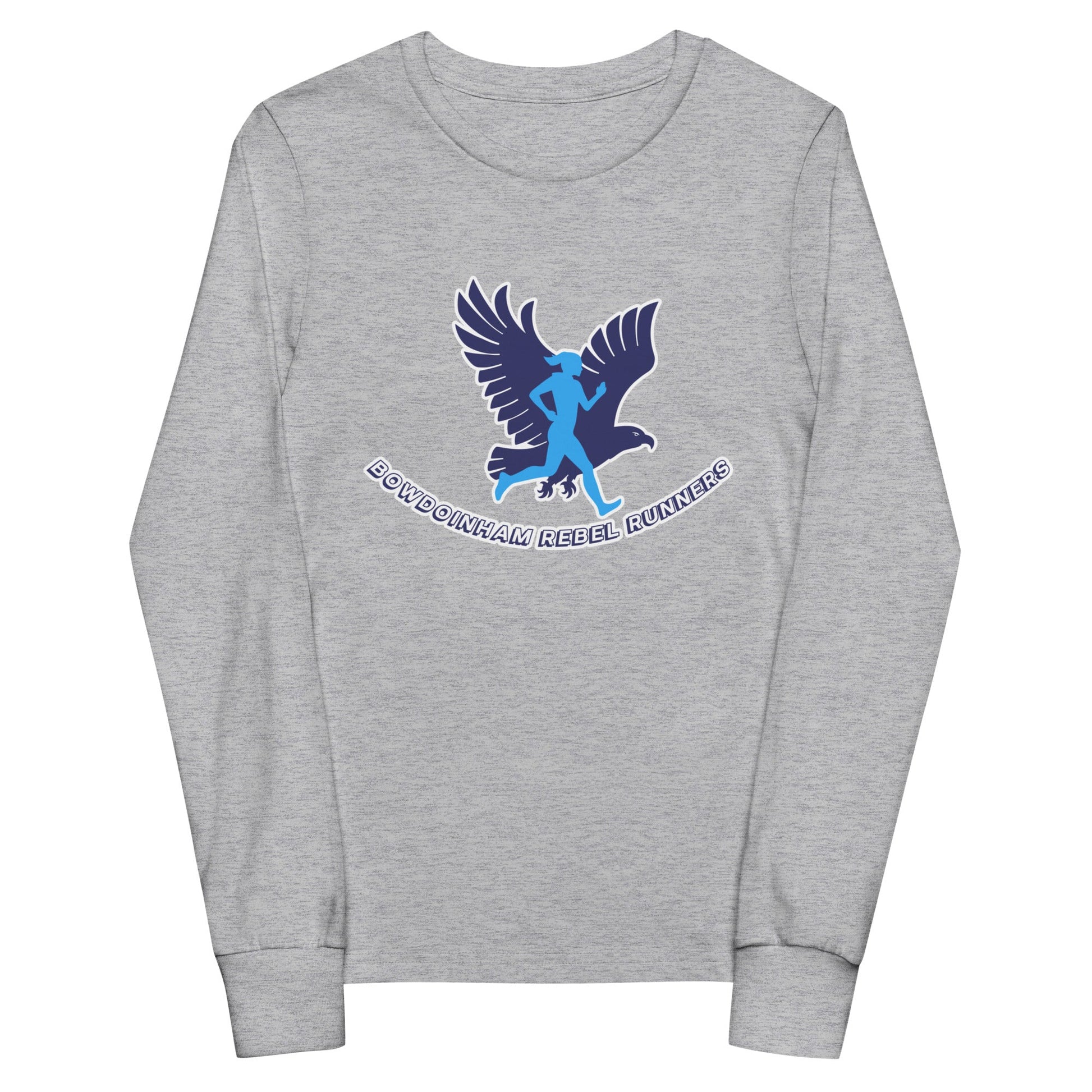 Performance | Youth Long Sleeve T-Shirt | Bowdoinham Rebel Runners | Emblem Logo