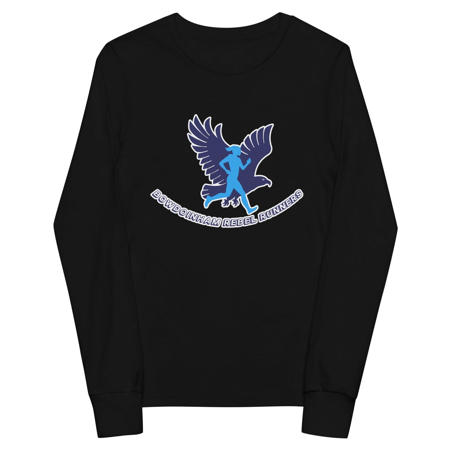 Performance | Youth Long Sleeve T-Shirt | Bowdoinham Rebel Runners | Emblem Logo