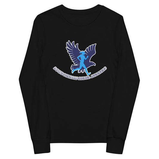 Performance | Youth Long Sleeve T-Shirt | Bowdoinham Rebel Runners | Emblem Logo