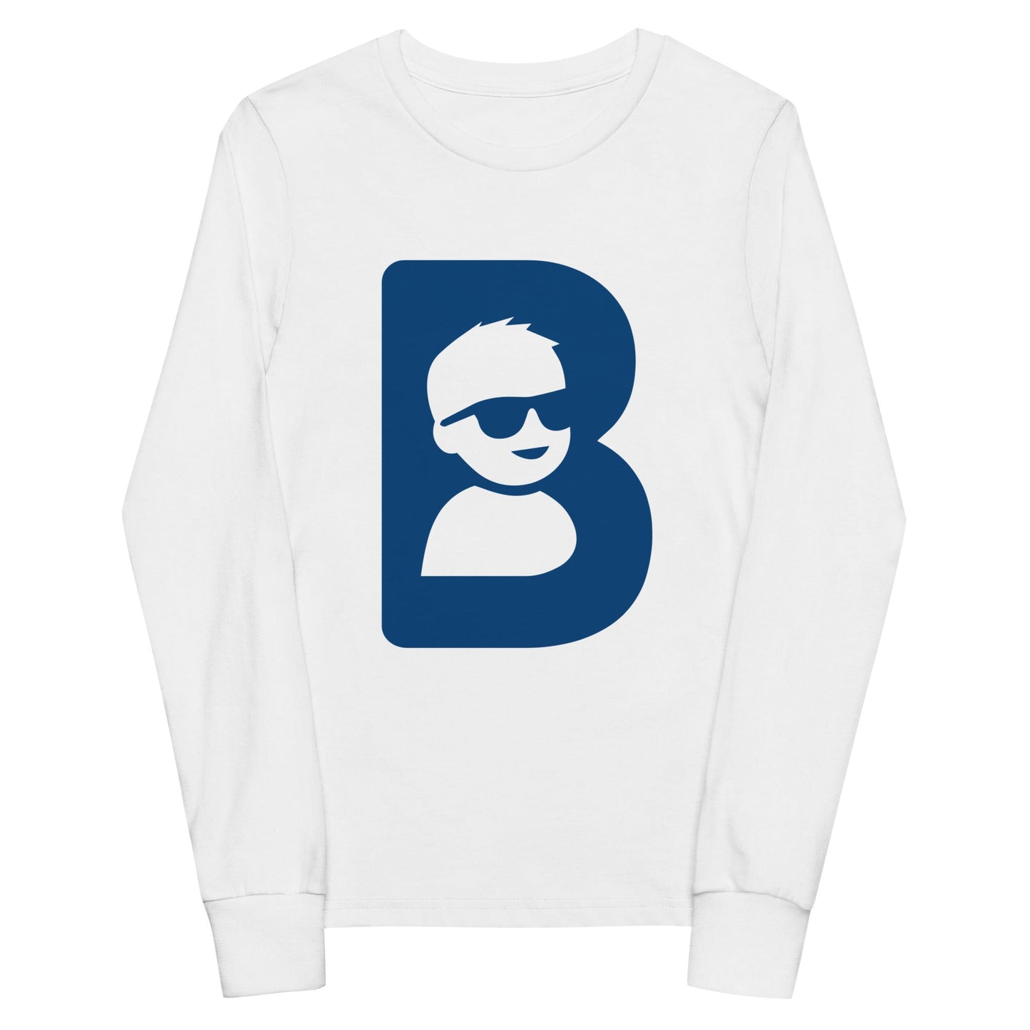 Performance | Youth Long Sleeve T-Shirt | Brave Like Ben | Blue Maverick Logo