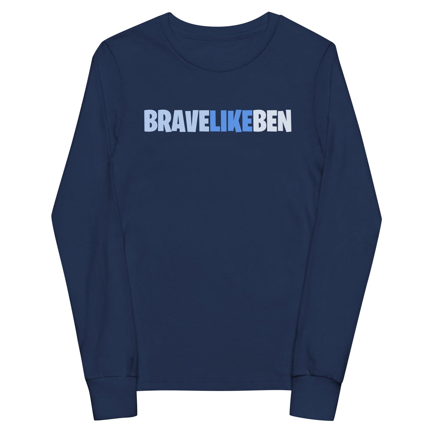 Performance | Youth Long Sleeve T-Shirt | Brave Like Ben | Script Logo