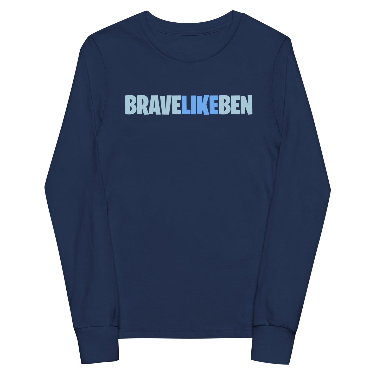 Performance | Youth Long Sleeve T-Shirt | Brave Like Ben | Wordmark Logo