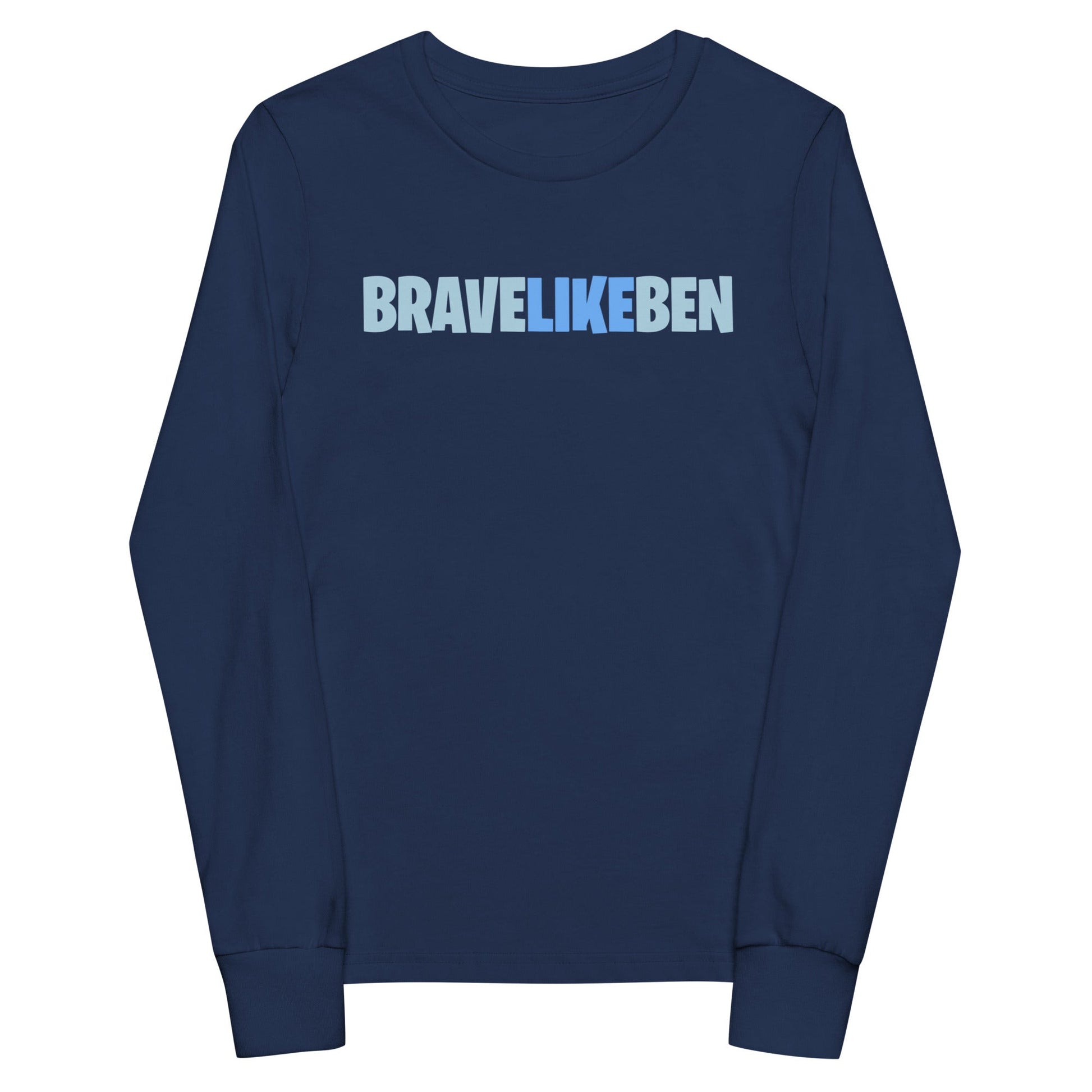 Performance | Youth Long Sleeve T-Shirt | Brave Like Ben | Wordmark Logo