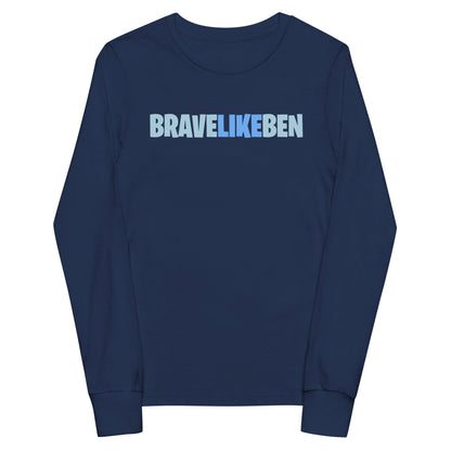 Performance | Youth Long Sleeve T-Shirt | Brave Like Ben | Wordmark Logo