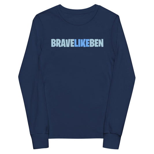 Performance | Youth Long Sleeve T-Shirt | Brave Like Ben | Wordmark Logo