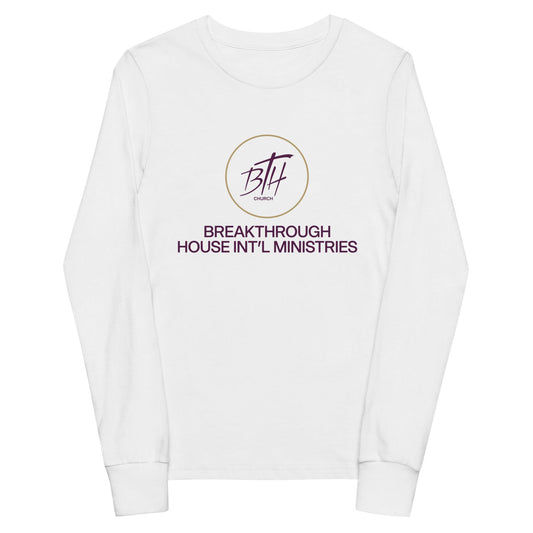 Performance | Youth Long Sleeve T-Shirt | Breakthrough House International Ministries | Crest Logo