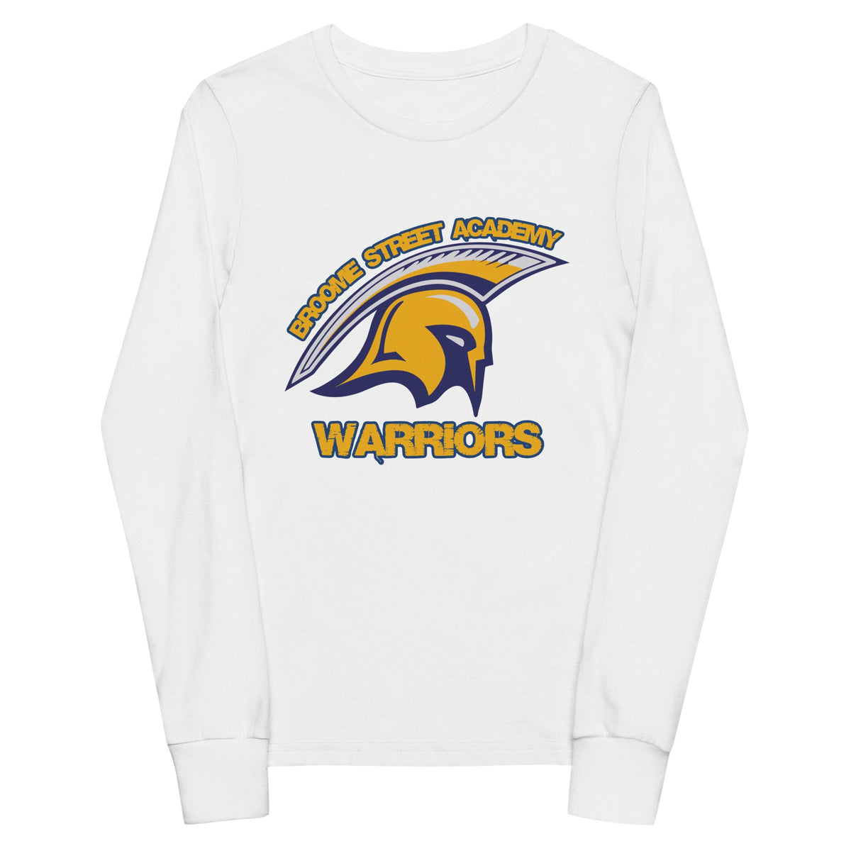 Performance | Youth Long Sleeve T-Shirt | Broome Street Academy | Helmet Logo