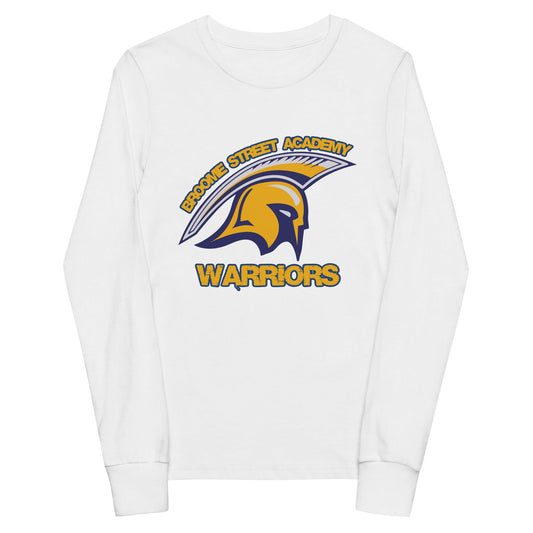 Performance | Youth Long Sleeve T-Shirt | Broome Street Academy | Helmet Logo