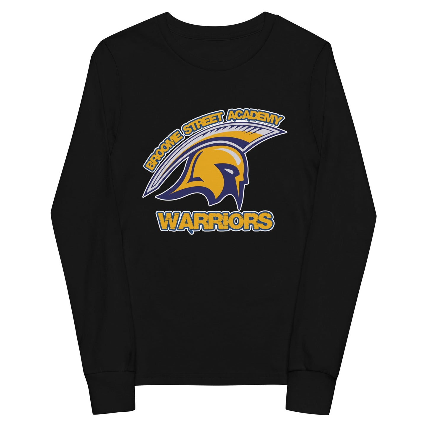 Performance | Youth Long Sleeve T-Shirt | Broome Street Academy | Helmet Logo