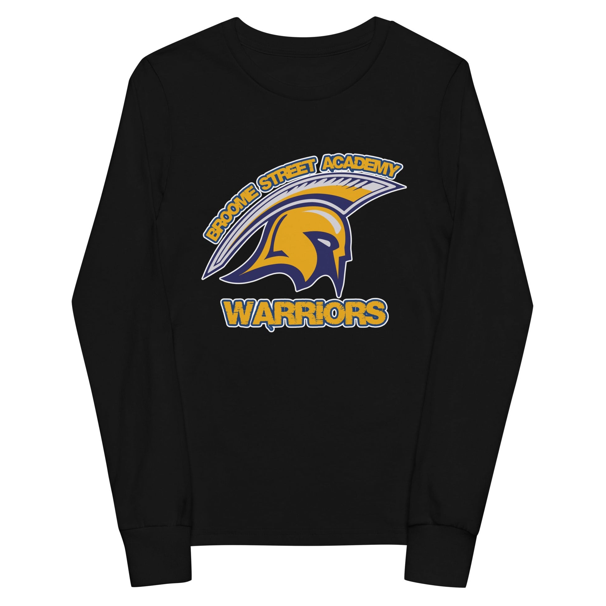 Performance | Youth Long Sleeve T-Shirt | Broome Street Academy | Helmet Logo