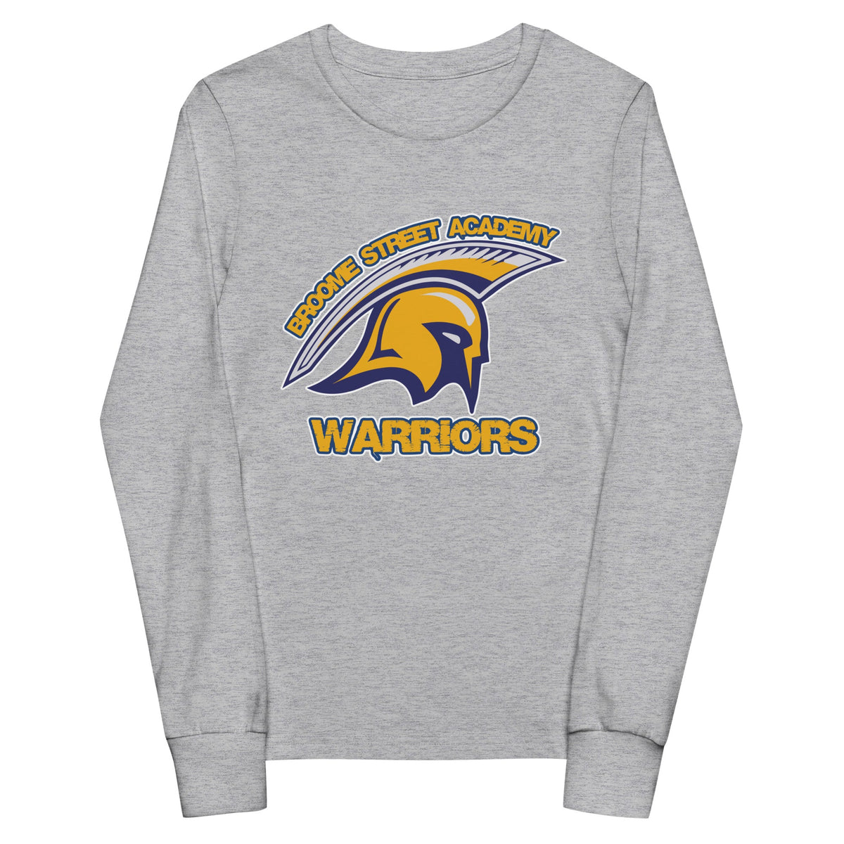 Performance | Youth Long Sleeve T-Shirt | Broome Street Academy | Helmet Logo
