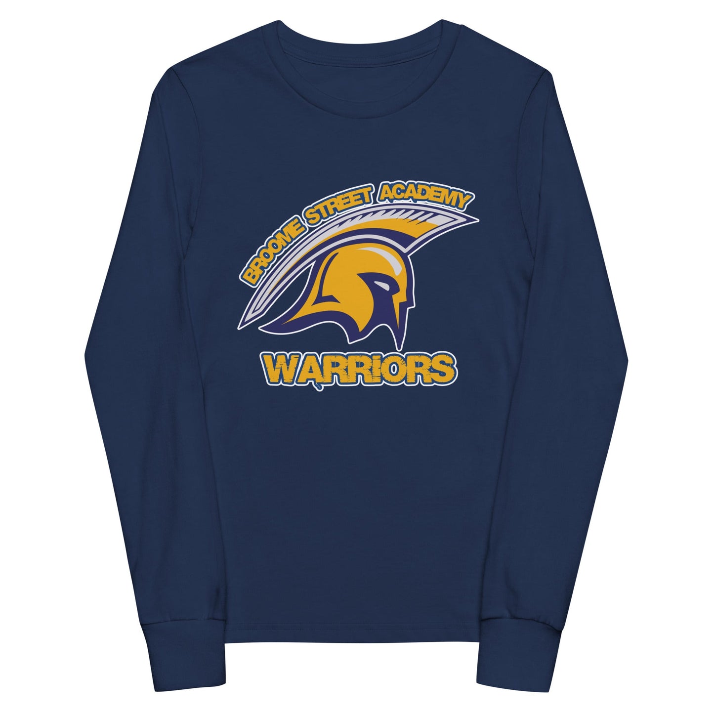 Performance | Youth Long Sleeve T-Shirt | Broome Street Academy | Helmet Logo