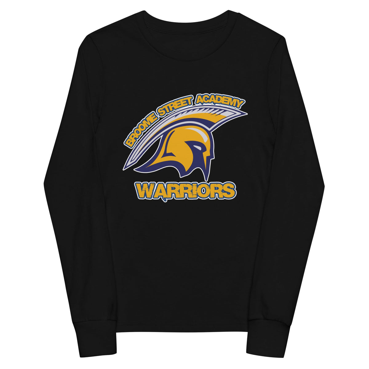 Performance | Youth Long Sleeve T-Shirt | Broome Street Academy | Helmet Logo