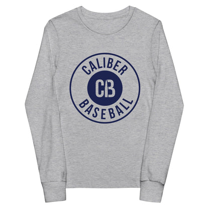 Performance | Youth Long Sleeve T-Shirt | Caliber Baseball | Badge Logo