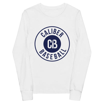 Performance | Youth Long Sleeve T-Shirt | Caliber Baseball | Badge Logo