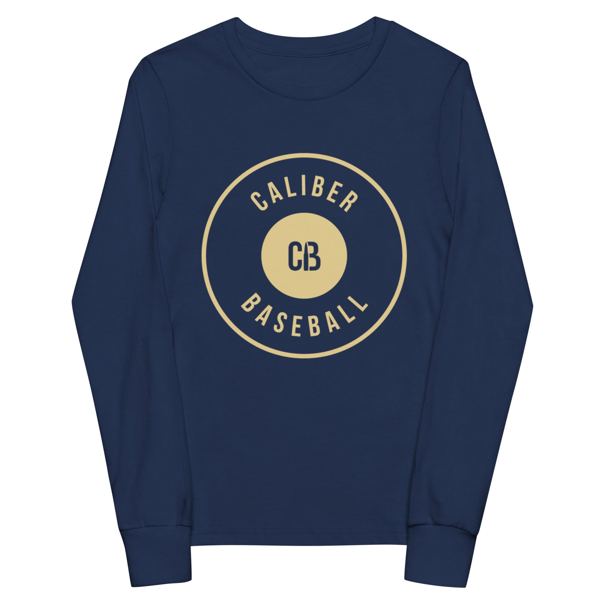 Performance | Youth Long Sleeve T-Shirt | Caliber Baseball | Crest Logo