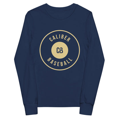 Performance | Youth Long Sleeve T-Shirt | Caliber Baseball | Crest Logo