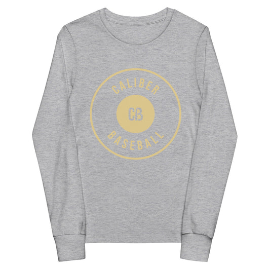 Performance | Youth Long Sleeve T-Shirt | Caliber Baseball | Crest Logo
