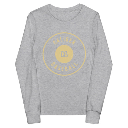 Performance | Youth Long Sleeve T-Shirt | Caliber Baseball | Crest Logo