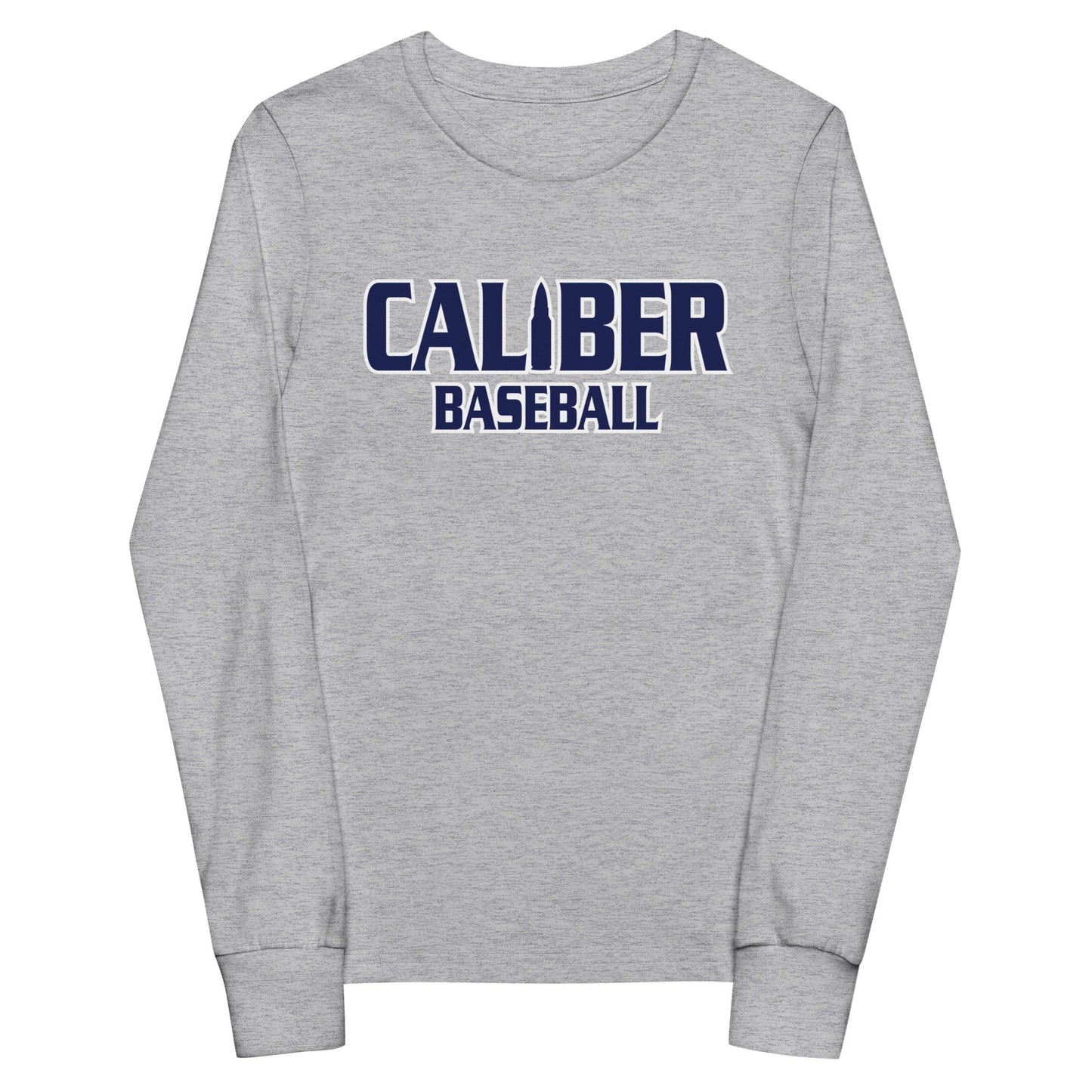 Performance | Youth Long Sleeve T-Shirt | Caliber Baseball | Varsity Script Logo
