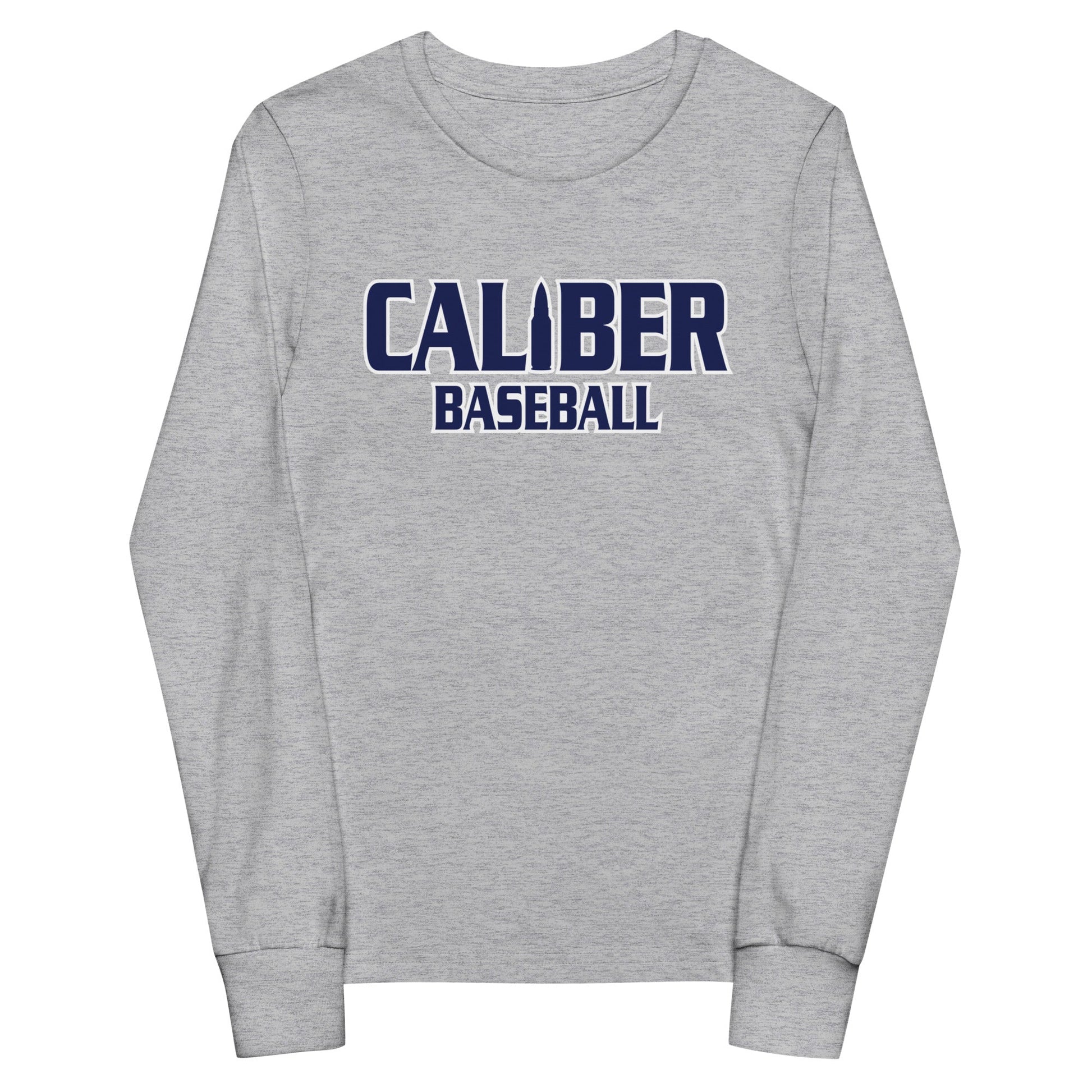 Performance | Youth Long Sleeve T-Shirt | Caliber Baseball | Varsity Script Logo