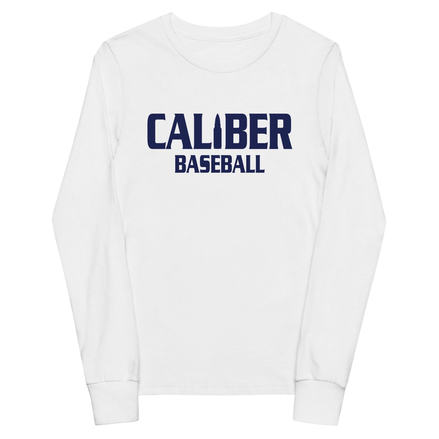 Performance | Youth Long Sleeve T-Shirt | Caliber Baseball | Varsity Script Logo